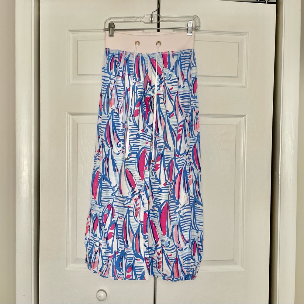 Lilly Pulitzer Beach Linen Pant Red Right Return Size XS